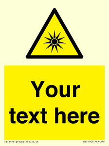 Custom Optical Radiation Sign